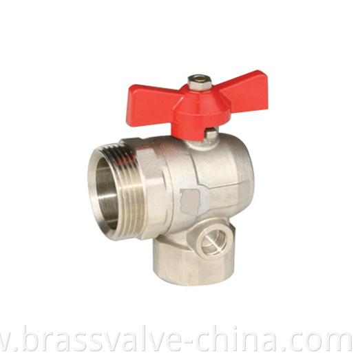 Brass Angle Type Ball Valve For Heating System Jpg